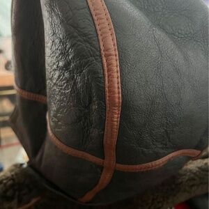 Leather chocolate brown special edition Davoucci coat